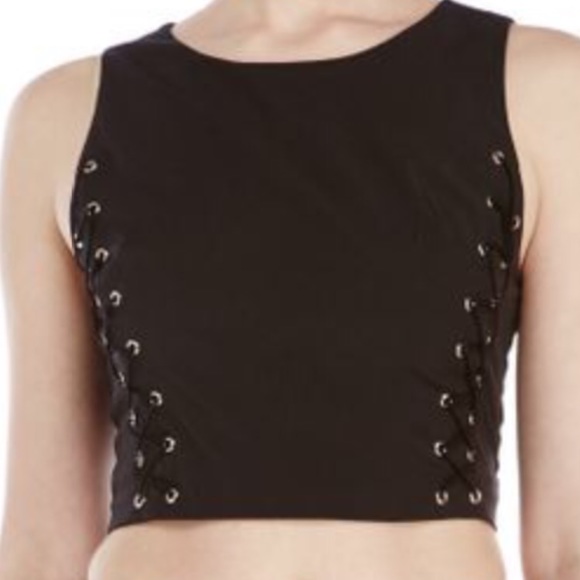 Mustard Seed Tops - NWT. Mustard Seed Lace Up Tied crop top size small